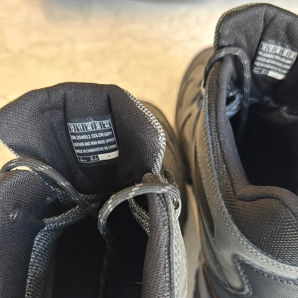 Skechers Men's Gray and Black Hiking Boots - Picture 4 of 5